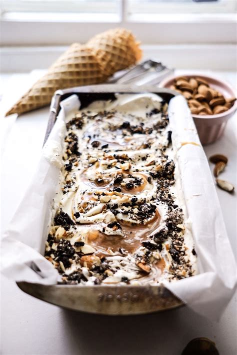 Oreo Salted Almond Caramel Swirl Homemade Ice Cream ...