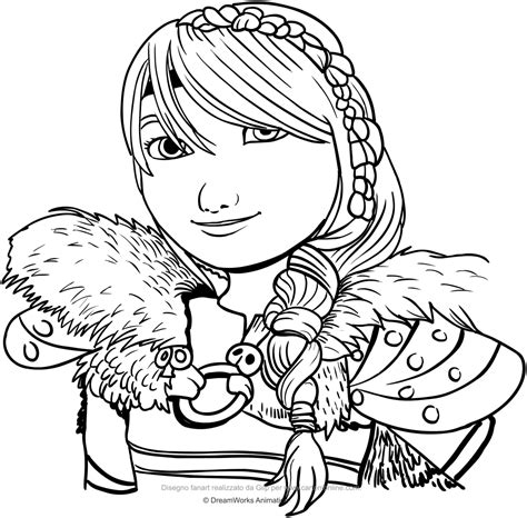 Drawing Astrid (the face) coloring page