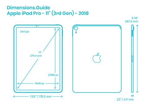Apple Ipad Air 4th Gen 2020 Dimensions And Drawings