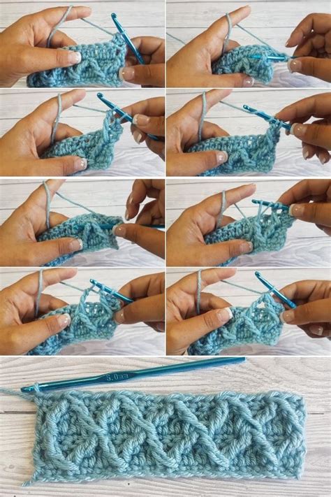 Learn How To Crochet The Diamond Waffle Stitch With The Free Step By