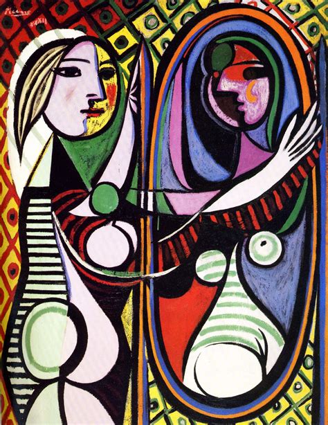 Pablo Picasso Girl Before A Mirror Masterpieces Adult Coloring Pages
