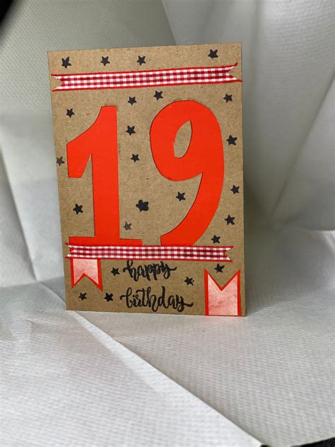 Personalised Handmade Birthday Card 19th Birthday Choose Any Etsy