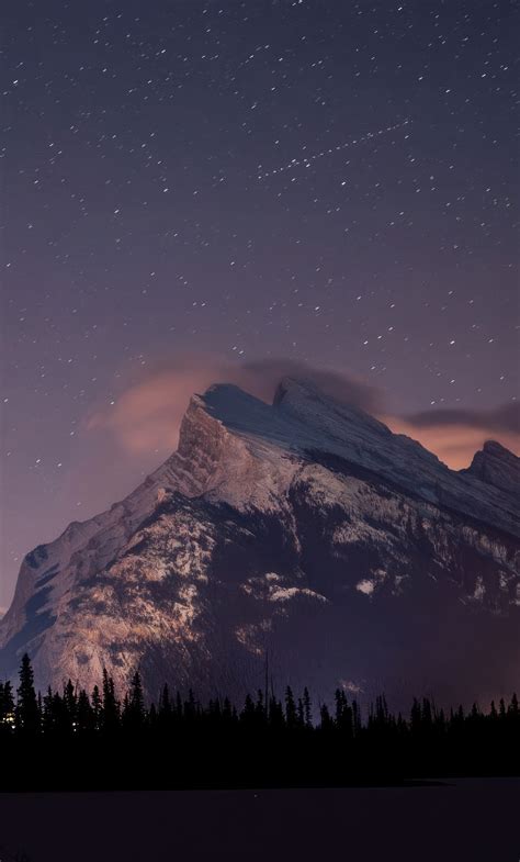 1280x2120 Snowy Peak Stars Mountains 4k Iphone 6 Hd 4k Wallpapers