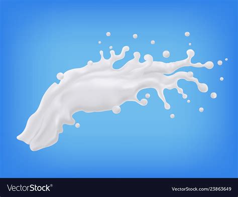 Abstract Realistic Milk Splash Royalty Free Vector Image