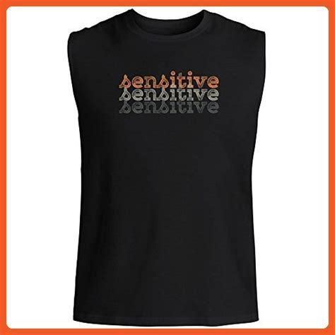 Idakoos Sensitive Repeat Retro Adjectives Sleeveless T Shirt