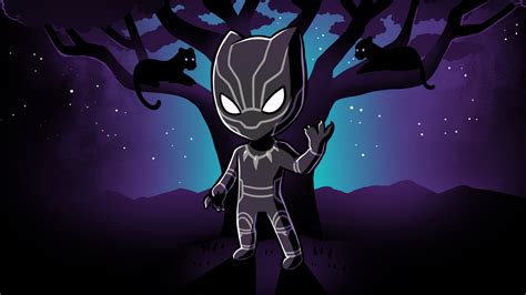 Download 1366x768 Wallpaper Black Panther Superhero Art Tablet
