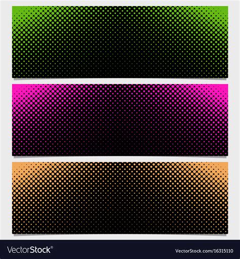 Halftone Dot Pattern Banner Design From From Vector Image