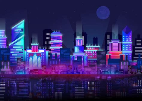 Synthwave Neon City Poster By Synthwave 1950 Displate In 2021