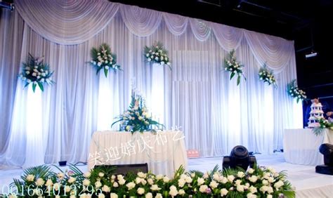 20ft10ft White Wedding Backdrop With Swags Event And Party Fabric