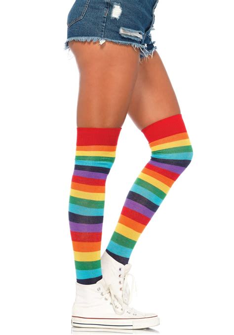 Rainbow Over The Knee Socks