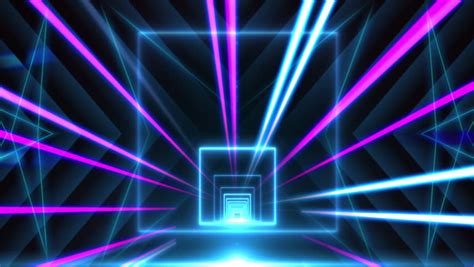 ✓ free for commercial use ✓ high quality images. Blue Neon Squares with Pink Stock Footage Video (100% ...