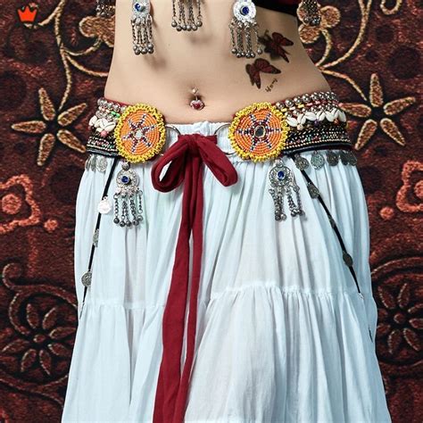 tribal waist belt belly chain gypsy dance coins hip scarf tribal belts belly dancer belts belly