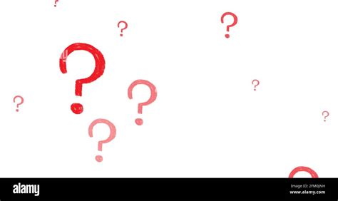 Illustration Of Multiple Red Question Marks On White Background Stock