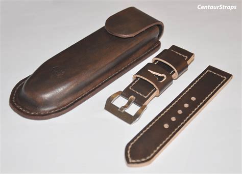 Centaurstraps Handmade Leather Watch Straps Chocolate Brown Vintage