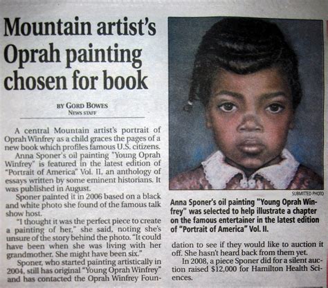 How many tears did god have to shed? The Art World by Canadian Artist Anna Sponer: Young Oprah ...