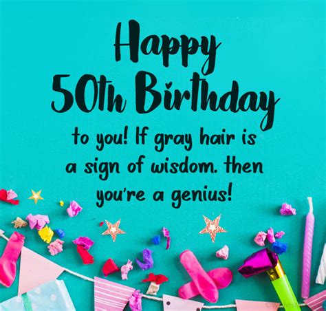 50th Sayings For Birthday Wishes Happy Birthday Card