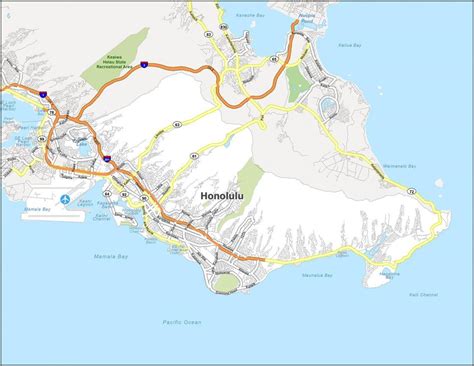 Detailed Map Of Honolulu Hawaii