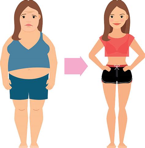 Weight Loss Before And After Clip Art Vector Images And Illustrations Istock