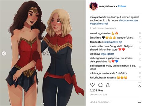 H Wonder Woman συγχαίρει την Captain Marvel Cineramen
