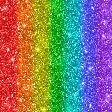 Rainbow Glitter Frame Star Decor Effect Stock Vector Illustration Of