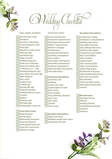 Ultimate 12 Month Wedding Planning Checklist And Wedding Day Etsy