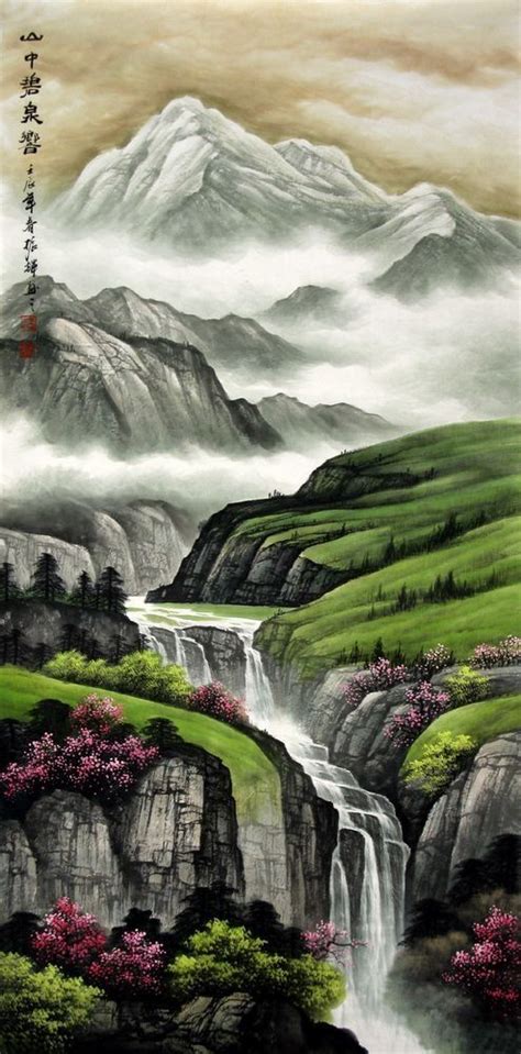 Great Pics Chinese Landscape Painting By Liu Zhenghui You Can Divide
