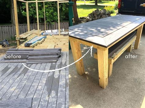 Diy Outdoor Table What To Do With Leftover Composite Decking