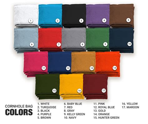 All Weather Premium Cornhole Bags Set Of 8 Custom Cornhole Llc