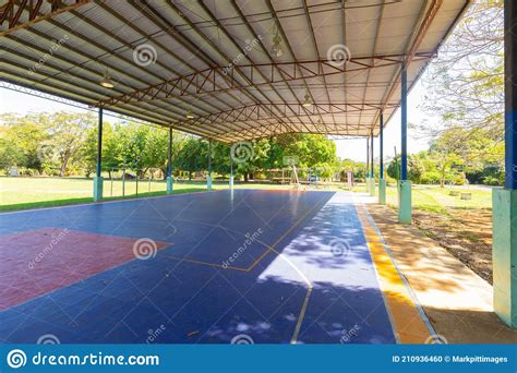 Panama Los Anastacios Covered Basketball Court Stock Photo Image Of