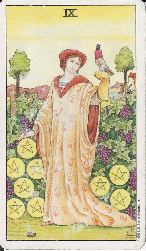 Maybe you would like to learn more about one of these? TAROT - The Royal Road: 9 NINE OF PENTACLES IX