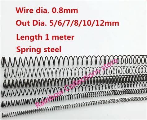 2pcslot Spring Steel Compression Spring Thin Wire Spring Wire Dia 0