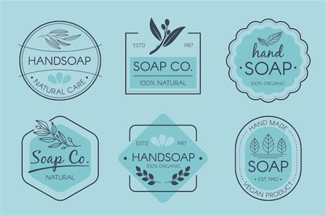 Free Vector Creative Soap Labels Pack