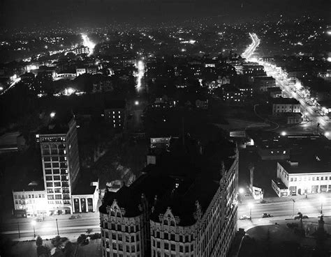 View From Los Angeles City Hall During Wwii Dim Out With Hall Of