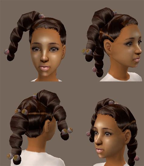 Mod The Sims Realistic Ethnic Hair Girls And Babygirls Recolours