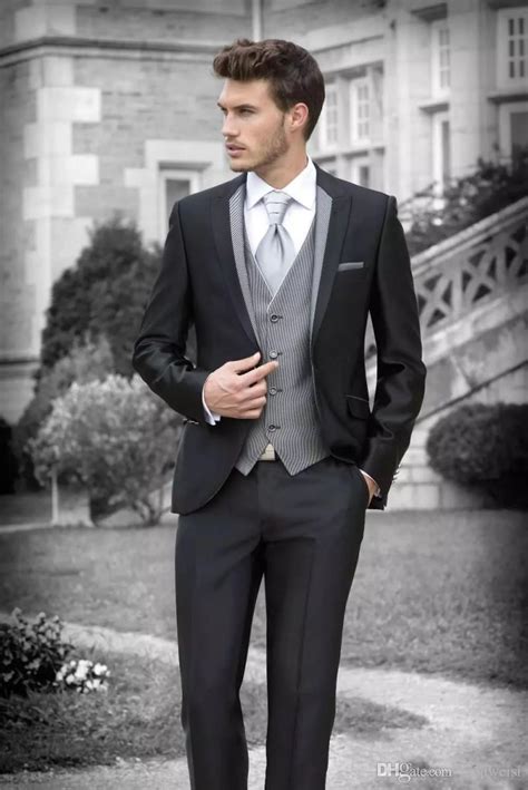 Having comfortable summer wedding suits for men is important because men sweat more and with the increase in temperatures during the summer there you'll see an amazing collection of white wedding suit for groom. 2018 Black Custom Made Men Suit Groom Tuxedos Groomsmen ...