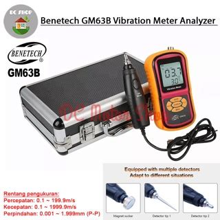 Jual Ready Vibration Meter Benetech GM63B Alat Ukur Cek Getaran