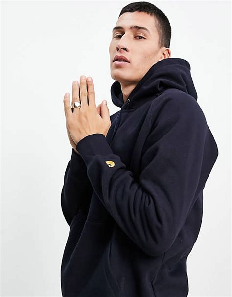 Carhartt Wip Chase Hoodie In Navy Asos