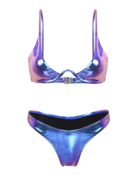 Womens Swimwear Online Sale Sexy Micro Bikini Set Hot Sale Push Up Swimsuit Female Shiny Bikinis