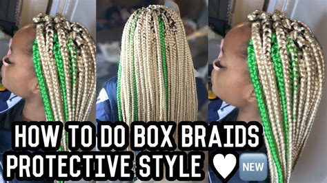 How To Box Braid Protective Style Buterajm Youtube