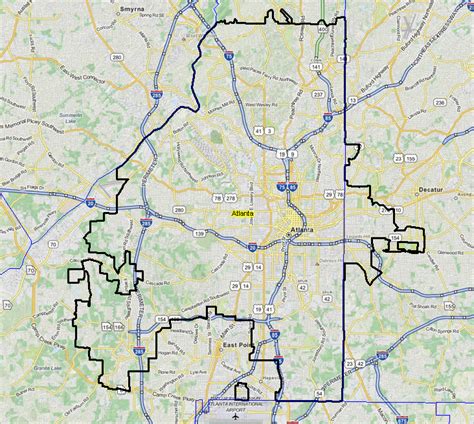 City Of Atlanta Map Boundary Map Of Stoney Lake