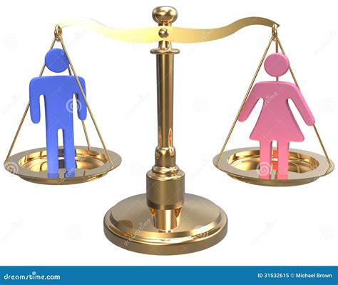 Gender Equality Sex Justice 3d Scales Royalty Free Stock Photo Image