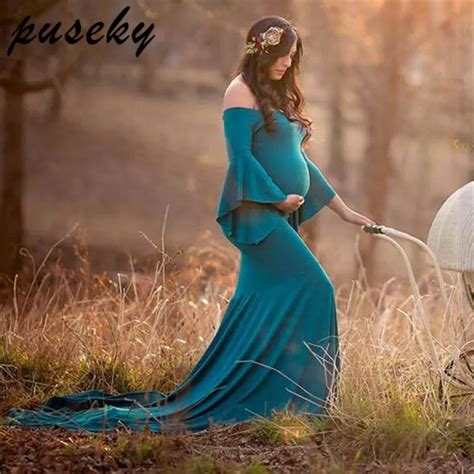 New Maternity Photography Props Maxi Maternity Gown Maternity Mermaid