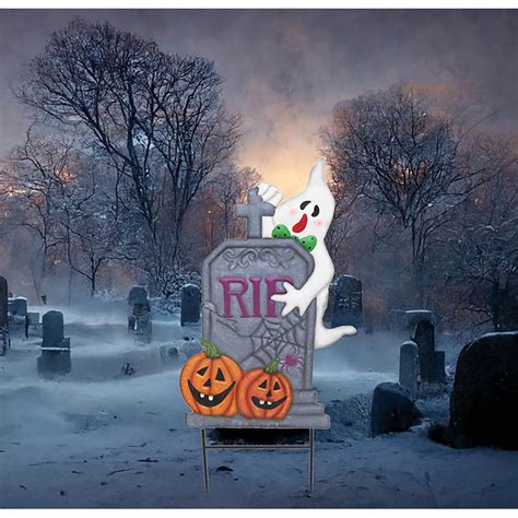 The Holiday Aisle® Tombstone Ghost Garden Stake Wayfair