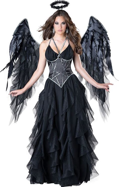 Amazon Com InCharacter Costumes Women S Dark Angel Costume Black Large Clothing Black