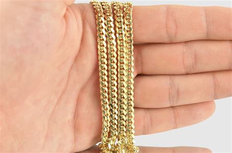 5mm Solid Miami Cuban Gold Necklace Uverly Uverly