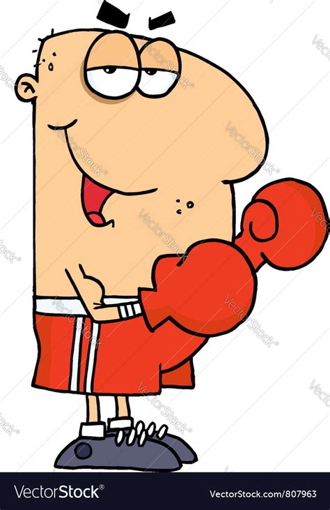 Cartoon Boxing Fighter Man Royalty Free Vector Image