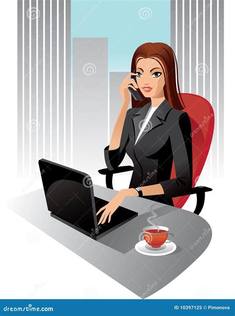 Business Woman Stock Vector Illustration Of Office Girl 10397125