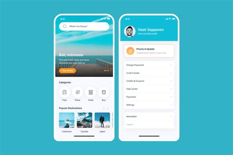 Travel App User Interface Figma Sketch Design Template Place