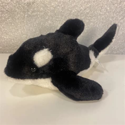 Seaworld Shamu Orca Killer Whale Stuffed Animal Plush 8 Sea World
