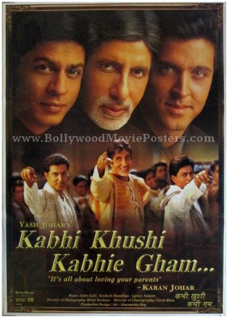 Rahul (shah rukh khan), the adoptive son of business magnate yash raichand (amitabh bachchan), feels eternal gratitude to his father for rescuing him from a. Kabhi Khushi Kabhie Gham | Bollywood Movie Posters
